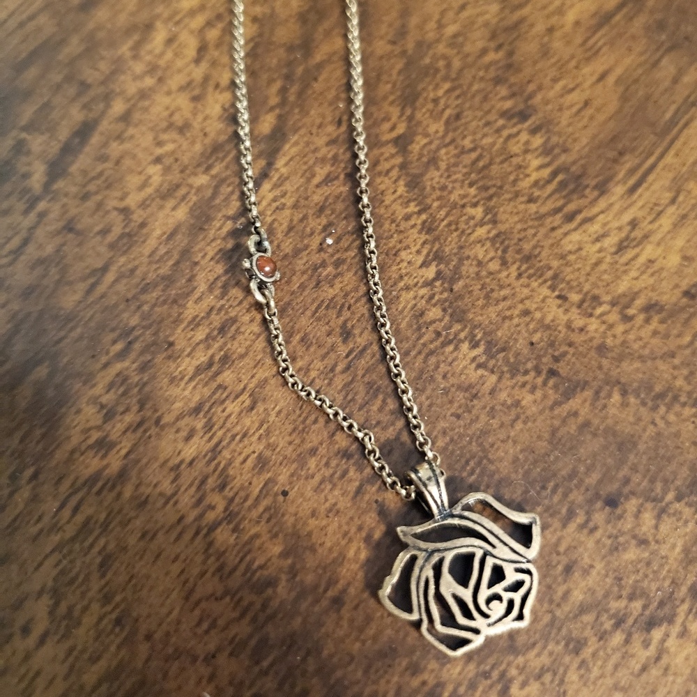 Lucky Brand rose charm necklace